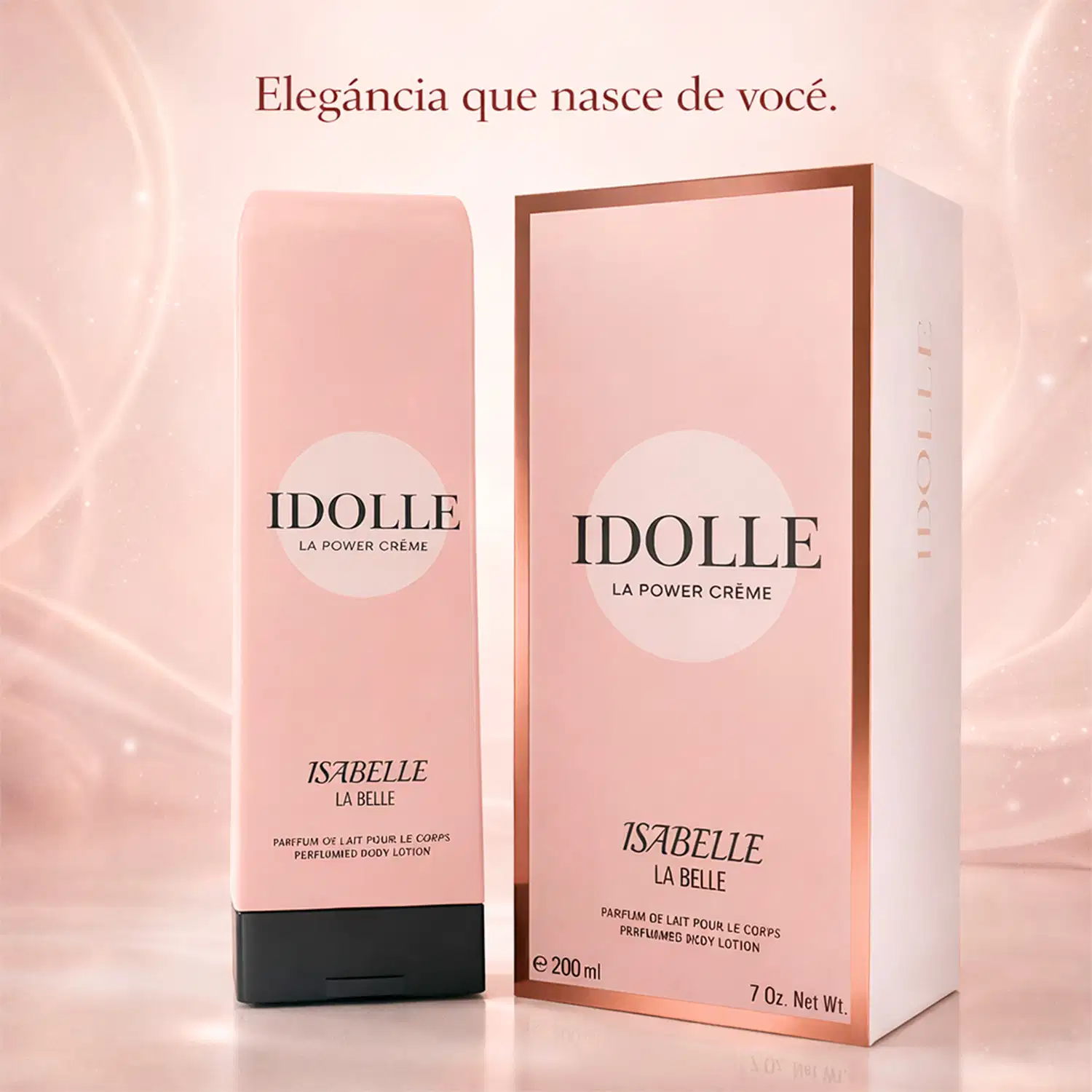 Loção Hidratante Corporal Isabelle La Belle Idolle La Power Crême, 200ml.