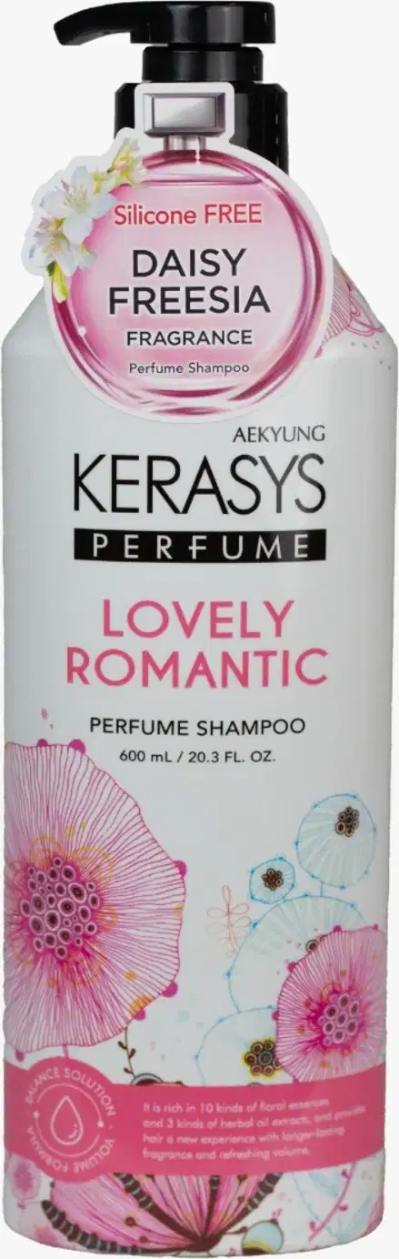 Shampoo Kerasys Perfume Lovely Romantic 600ml.