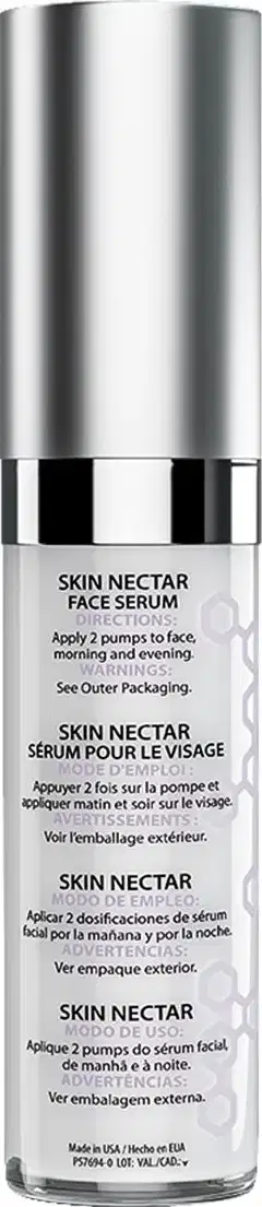 Verso do frasco creme sérum antissinais Alastin.