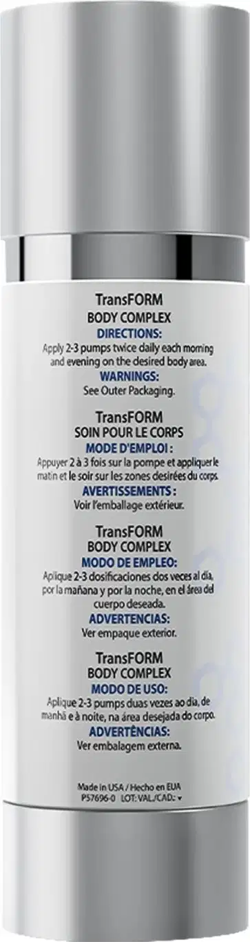 Verso do Alastin Transform Body Complex.