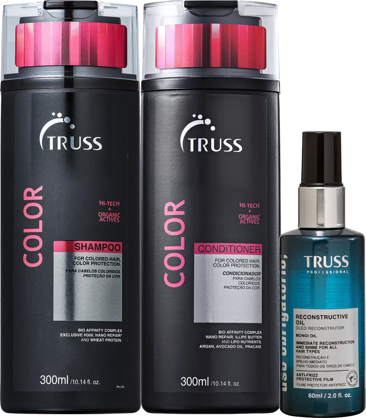 Kit TRUSS Color + Uso Obrigatório Oil Trio, 3 produtos.