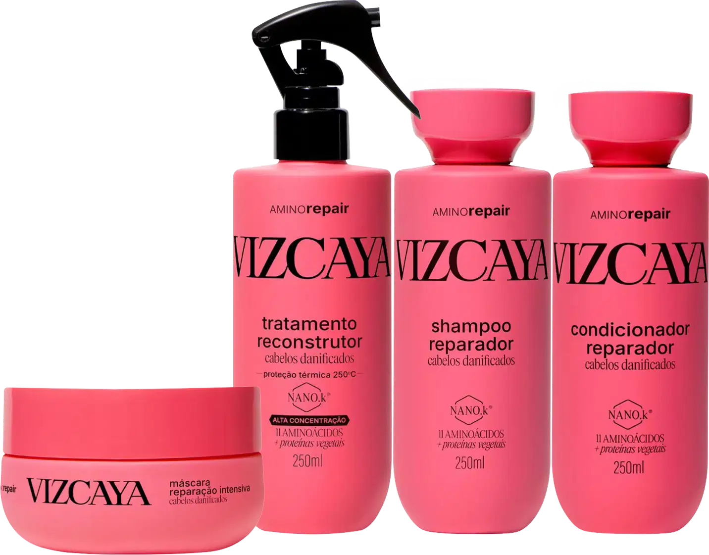 Kit Vizcaya Amino Repair Quarteto, 4 Produtos.