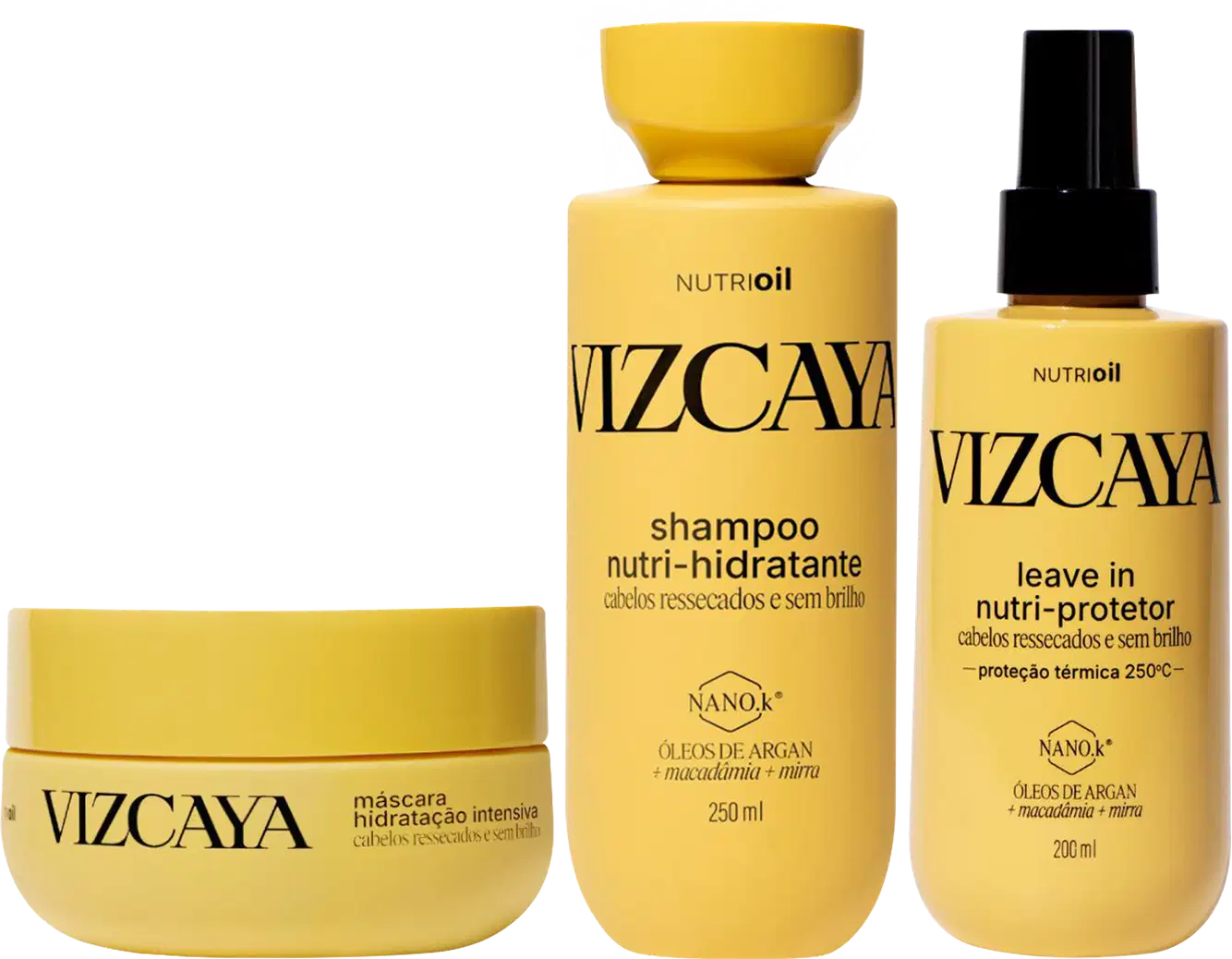 Kit Vizcaya Nutri Oil Trio Care, 3 produtos.
