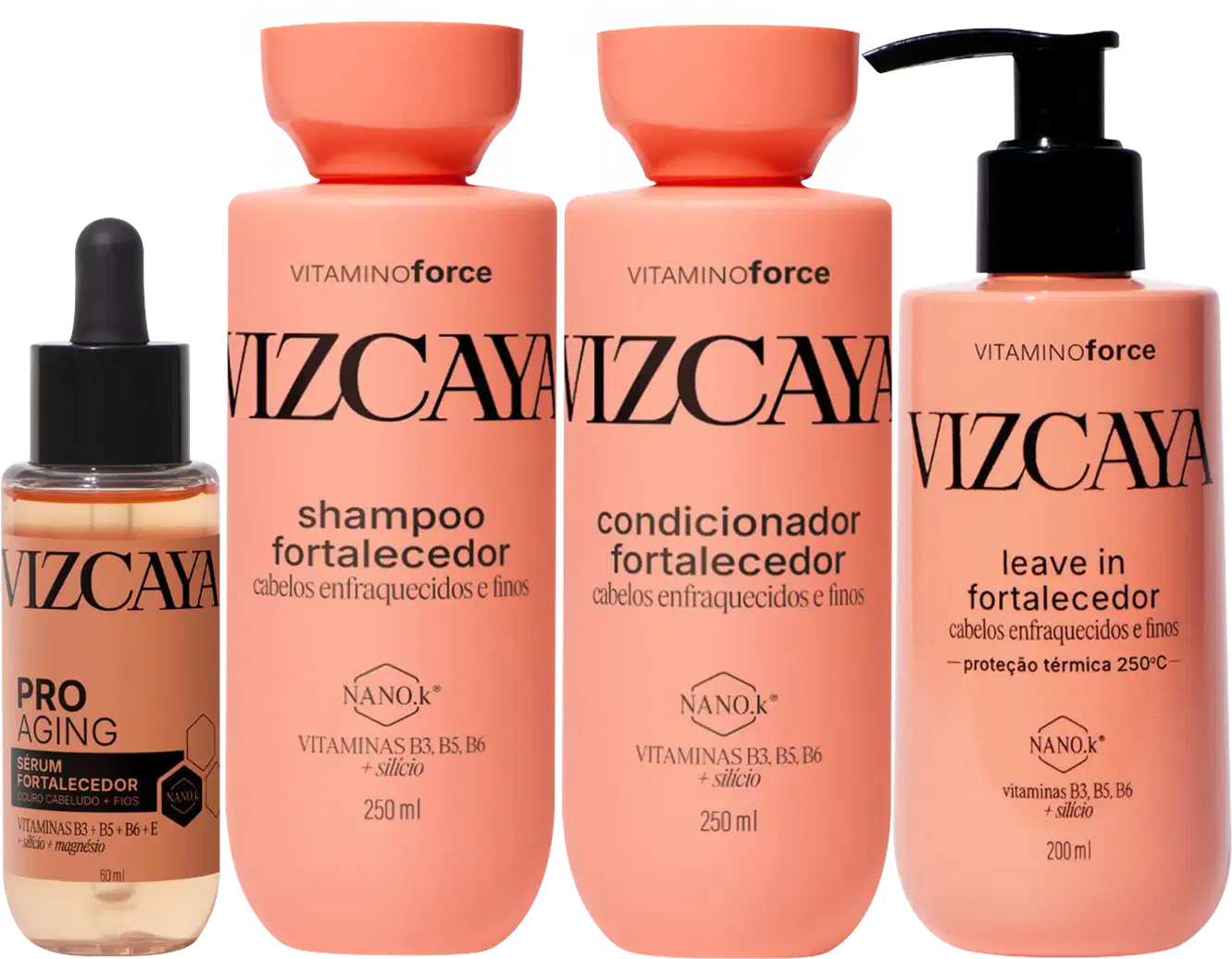 Kit Vizcaya Vitamino Force Quarteto, 4 produtos.