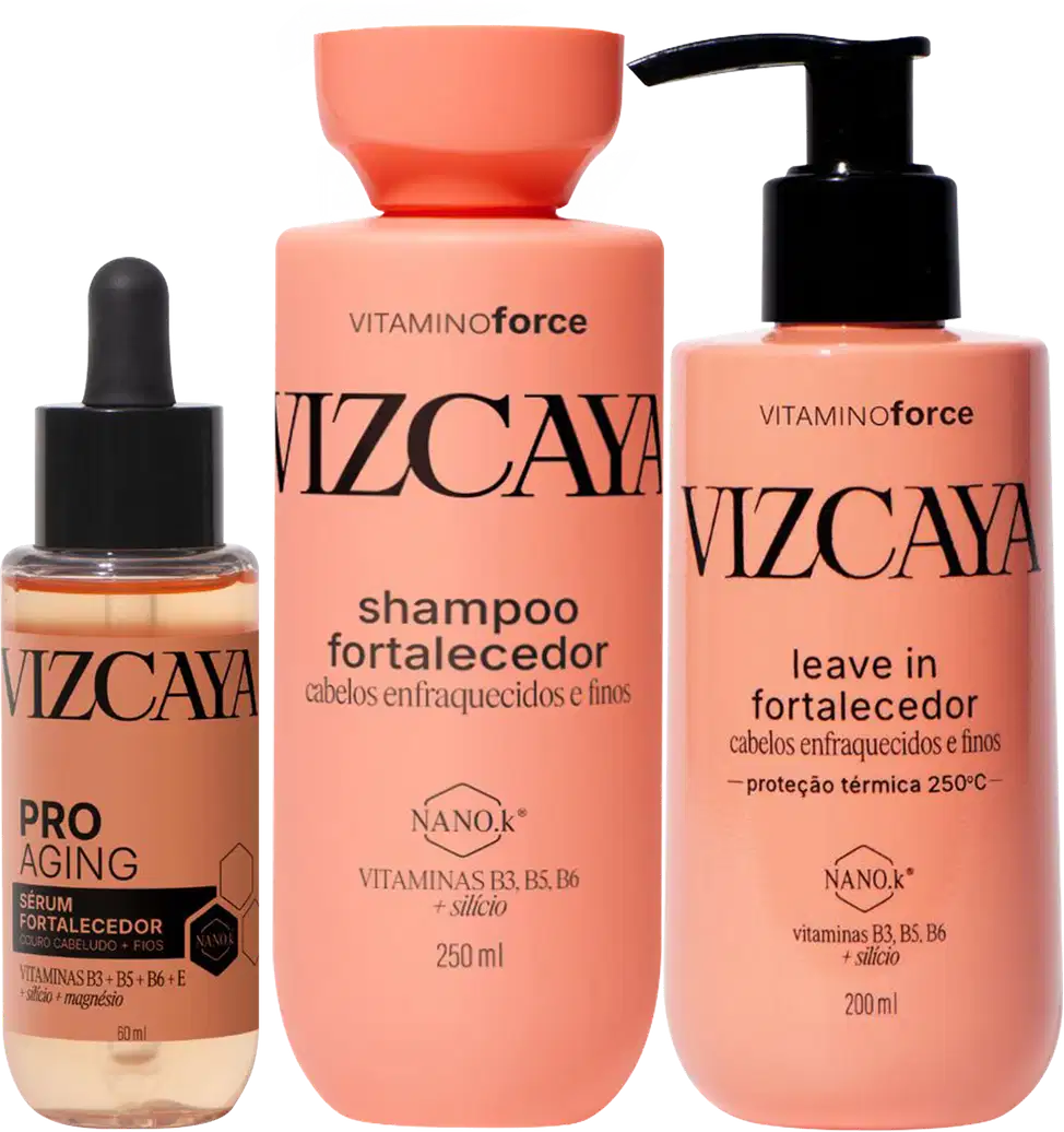 Kit Vizcaya Vitamino Force Trio Care, 3 produtos.