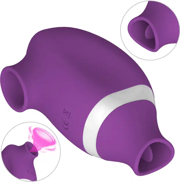 Sugador de Clitóris Sexy Import Sensevibe Lick Roxo, 1 produto.