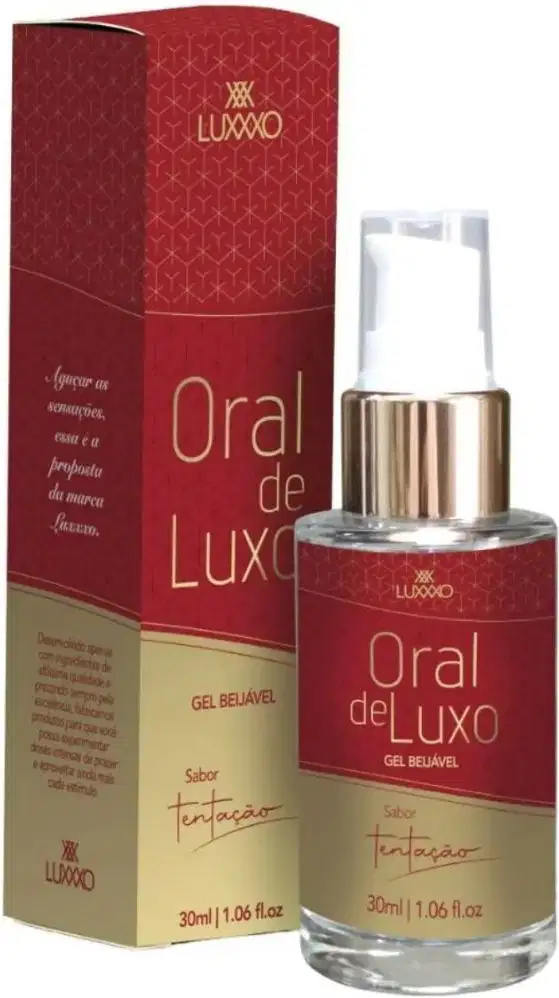 Gel Térmico Beijável Oral de Luxo Morango, da marca Luxxxo.