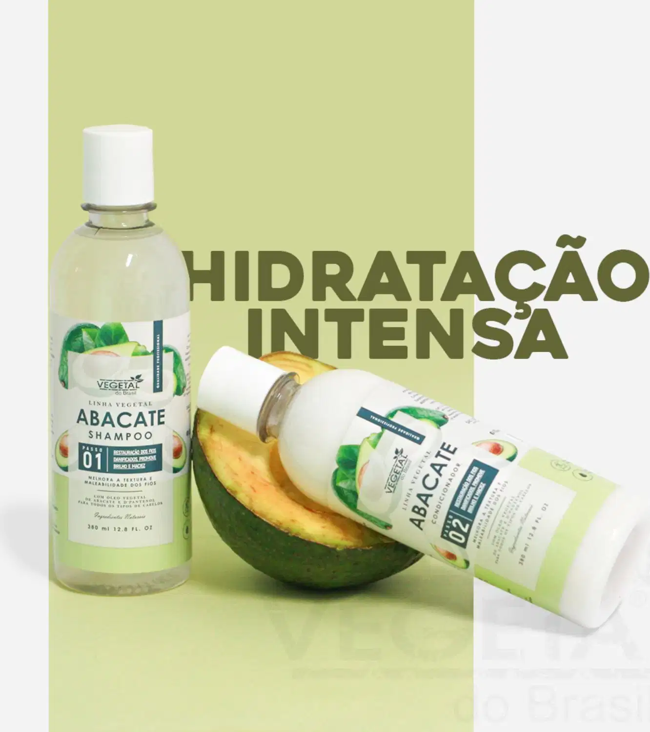 Kit Vegetal do Brasil Linha Vegetal Abacate Quarteto, 4 produtos.