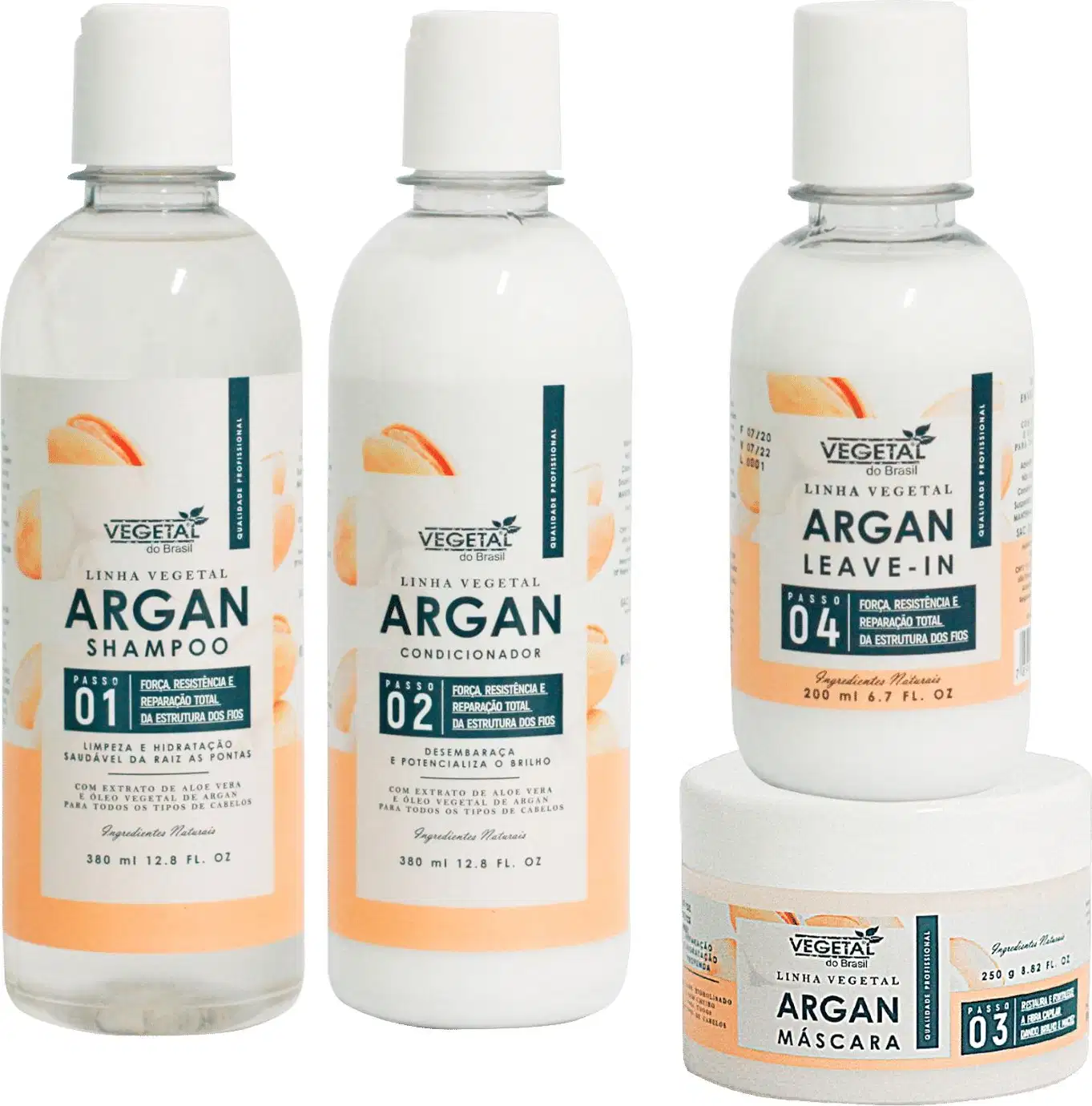 Kit Vegetal do Brasil Linha Vegetal Argan Quarteto, 4 produtos.