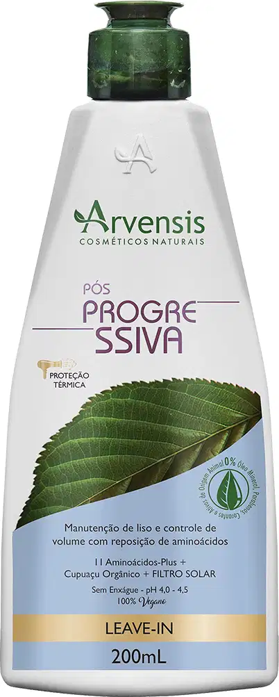 Leave-in Pós Progressiva de Arvensis Cosméticos Naturais. Volumetria 200ml