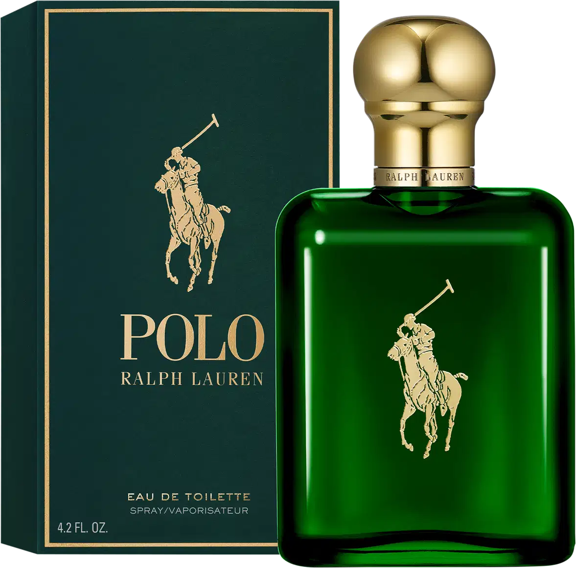 A imagem mostra a caixa do produto retangular ao lado do frasco de perfume.