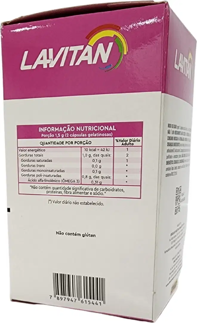 Tabela de informação nutricional