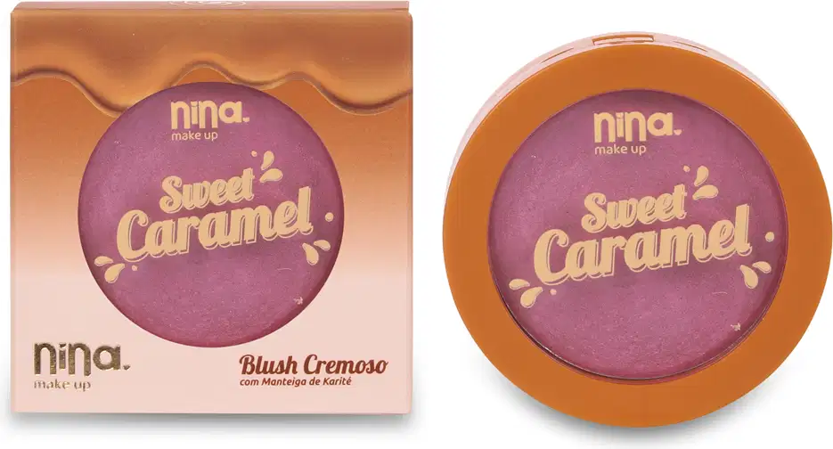 Blush Cremoso Nina Makeup Sweet Caramel Grape, 5g.