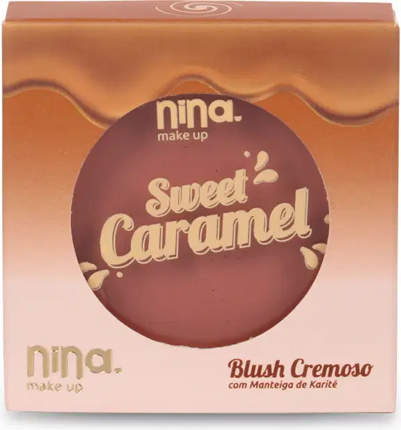 Blush Cremoso Nina Makeup Sweet Caramel, 5g.