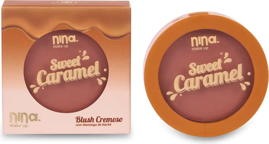 Blush Cremoso Nina Makeup Sweet Caramel, 5g.