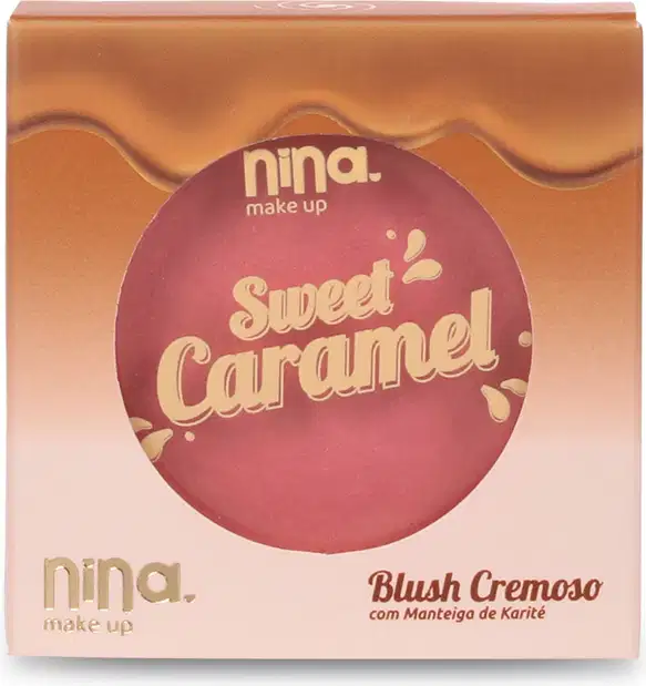 Blush Cremoso Nina Makeup Sweet Caramel Strawberry, 5g.