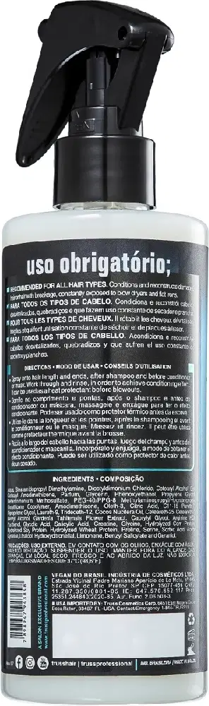 A imagem mostra um frasco spray de uso obrigatório, de costas.