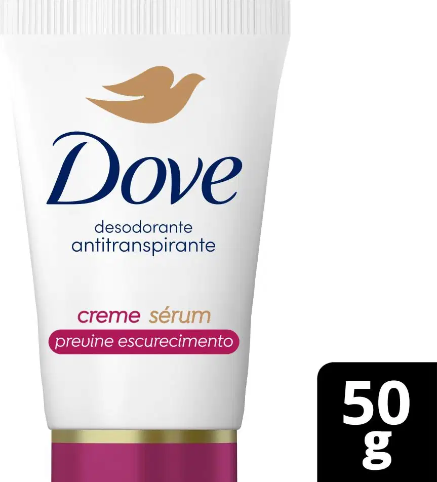 A imagem mostra o Desodorante Antitranspirante em Creme da marca Dove.