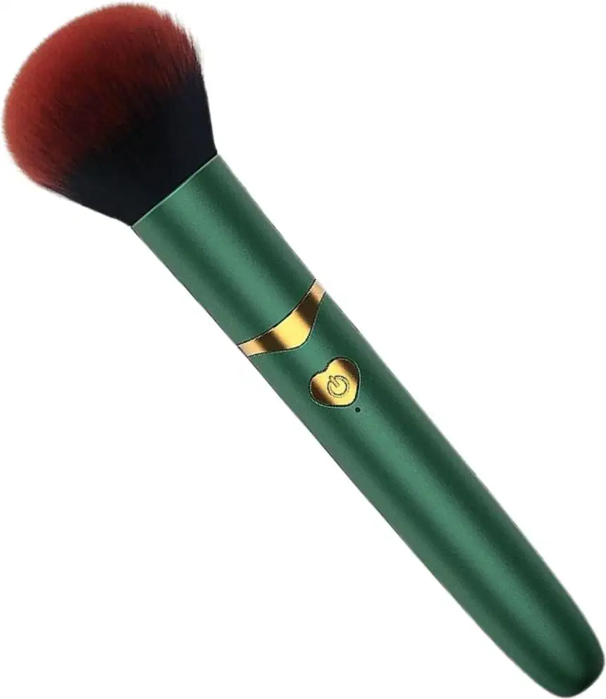 Vibrador Discreto 7 Modos Formato Pincel de Blush Verde Sexy Import
