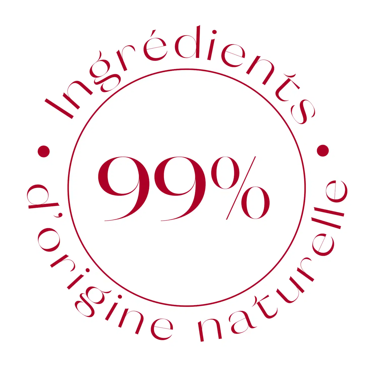 Ingrédients 99% d'origine naturelle