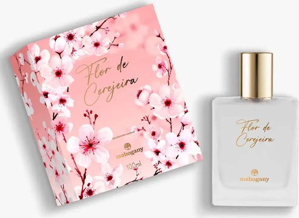 Desodorante Colônia Feminino Flor de Cerejeira Mahogany, 100ml.