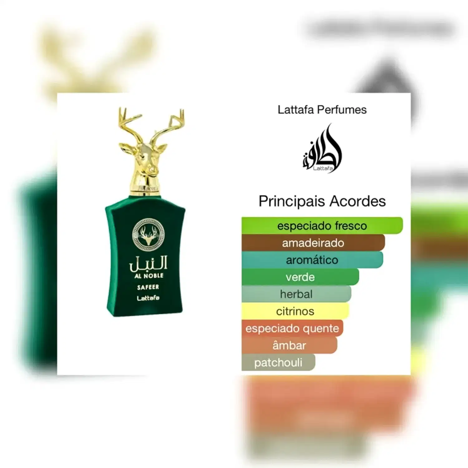 Al Noble Safeer Lattafa Eau de Parfum Perfume Unissex 100ml