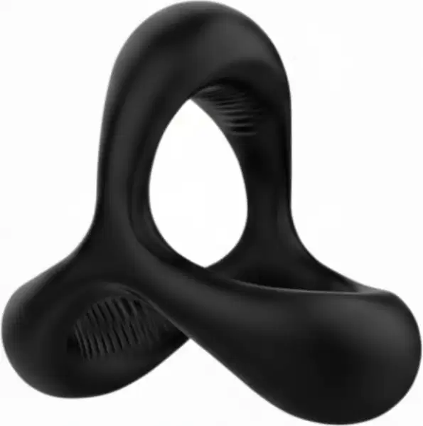 Anel Peniano Sexy Import Black Rider Triplo Preto, 1 produto.