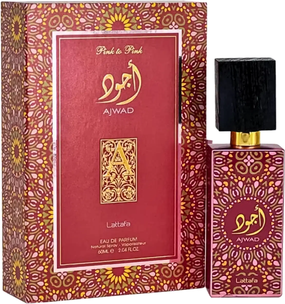 Perfume Unissex Ajwad Pink To Pink Lattafa Perfumes Eau De Parfum 60ml.