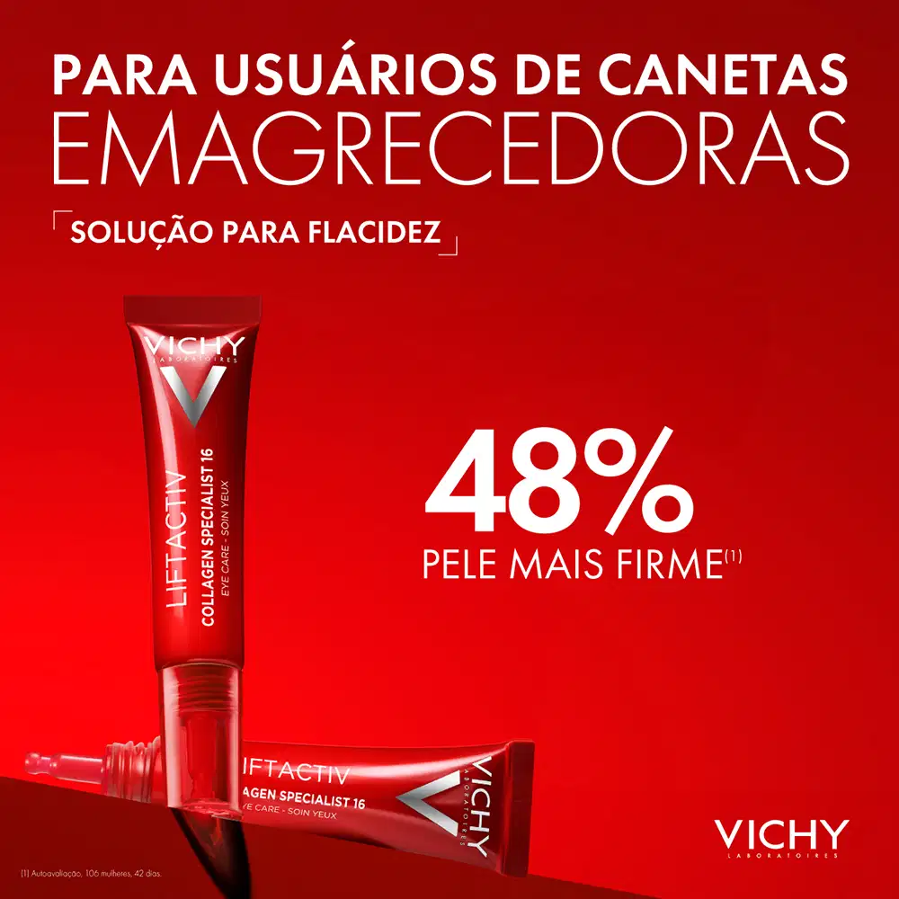 PARA USUÁRIOS DE CANETAS EMAGRECEDORAS
SOLUÇÃO PARA FLACIDEZ
48% PELE MAIS FIRME(1)
IFTACTY AGEN SPECIALIST 16