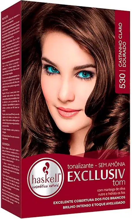 Tonalizante Haskell Excllusiv Tom 530 Castanho Claro Dourado