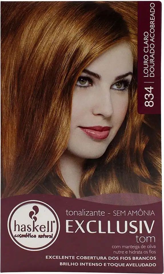 Tonalizante Haskell Excllusiv Tom 834 Louro Claro Dourado Acobreado
