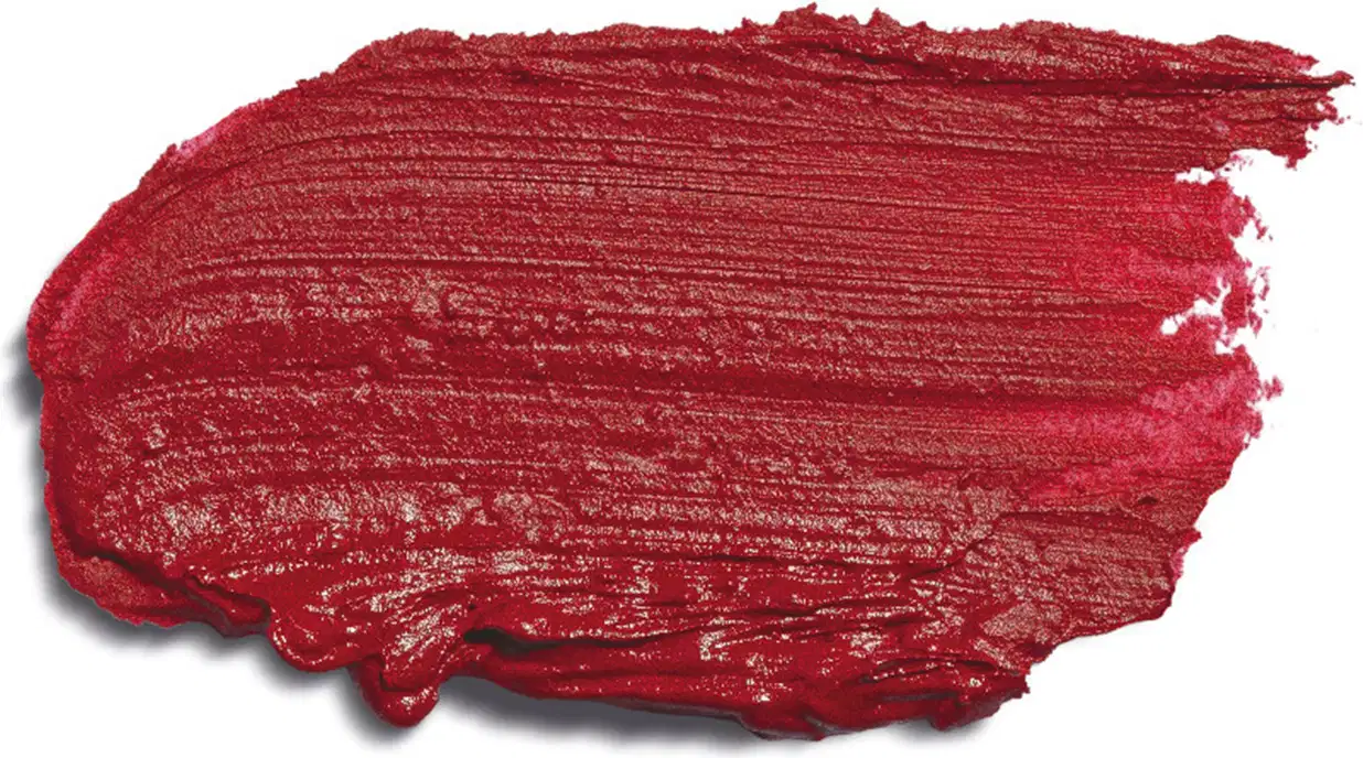 O produto apresentado na imagem é um batom rosa da marca Quem Disse, Berenice?. Trata-se de uma aplicação do produto em uma superfície branca, exibindo sua textura cremosa e cor vibrante de rosa intenso.