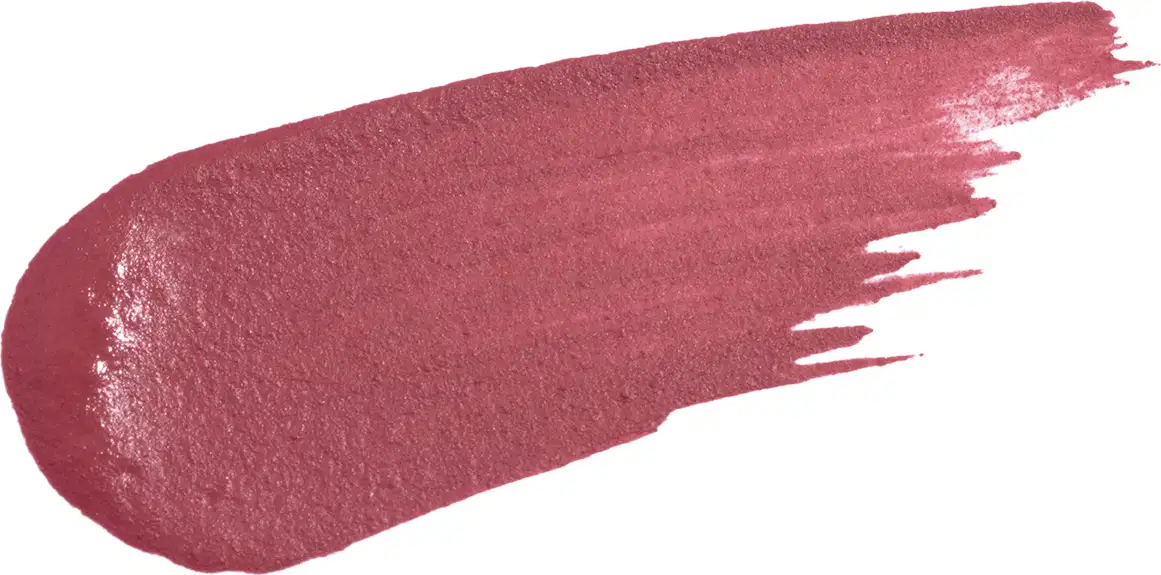 Textura cremosa e brilhante do mini batom líquido Rose Rosetali Instamatte Quem Disse, Berenice? em tom de rosa escuro, com aparência aveludada e superfície lisa.