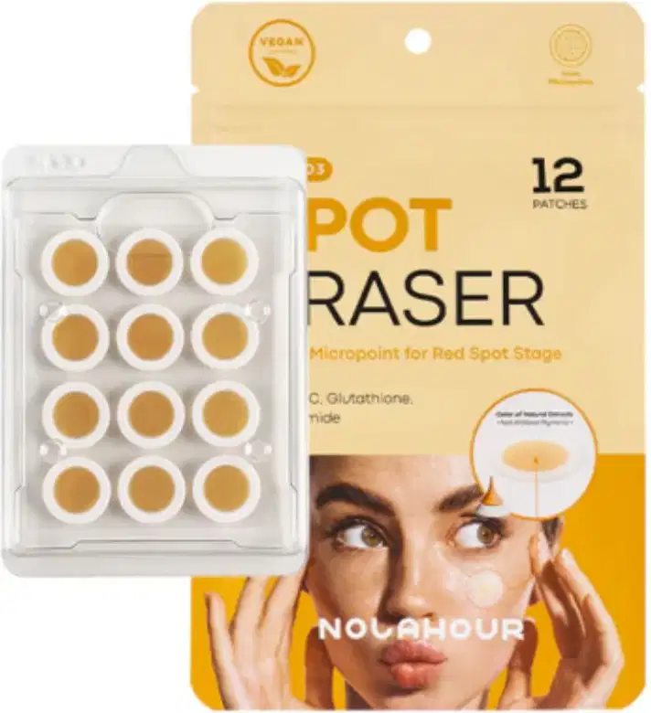 Adesivos Secativos para Acne Nolahour Spot Eraser Orange Step 3, 12 Unidades.