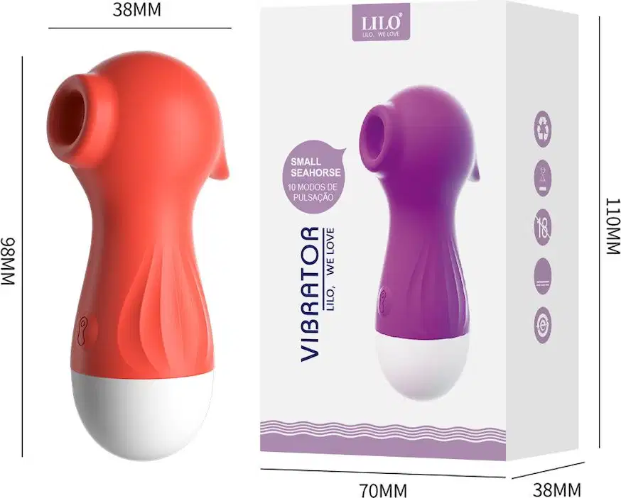 Sugador de Clitóris Sexy Import Lilo Vermelho, 1 produto.