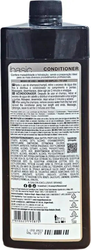 Kit TRUSS Basic Conditioner + Pump, 2 produtos.