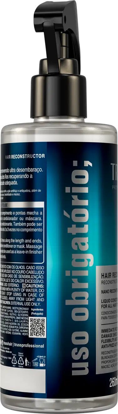  O rótulo indica o nome "Uso obrigatório" e algumas informações sobre o produto.
