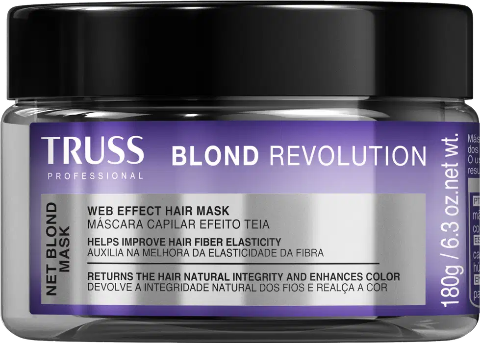 Máscara Capilar da linha Net Blond Revolution da marca TRUSS.