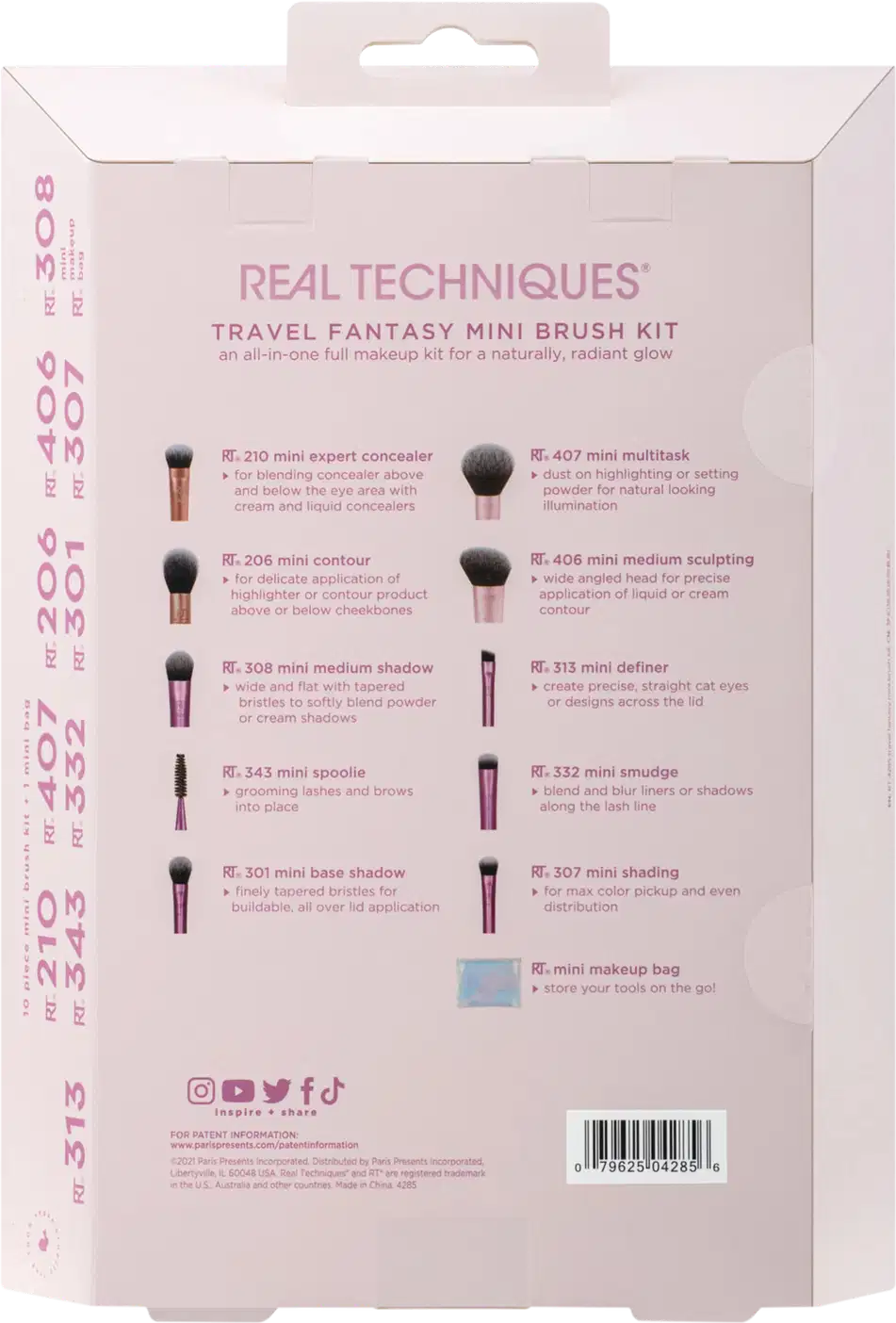 REAL TECHNIQUES TRAVEL FANTASY MINI BRUSH KIT 