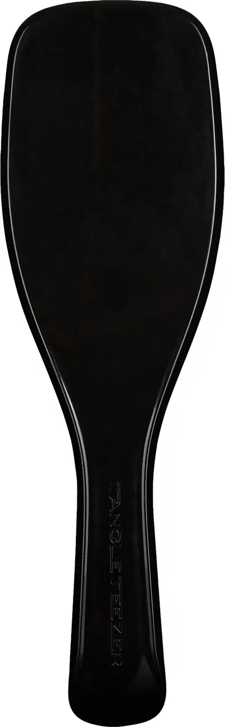 Escova de cabelo preta da marca Tangle Teezer, com design ergonômico e superfície ponteada para facilitar o desembaraço dos fios.
