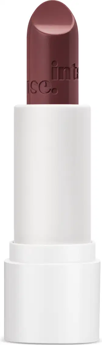 Batom de acabamento mate na cor rosa telha, em embalagem branca, da marca Intense Pop!


