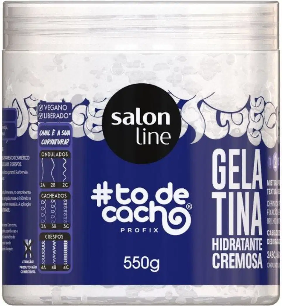 Gelatina Capilar Salon Line #todecacho Hidratante Cremosa. Volumetria de 550g.