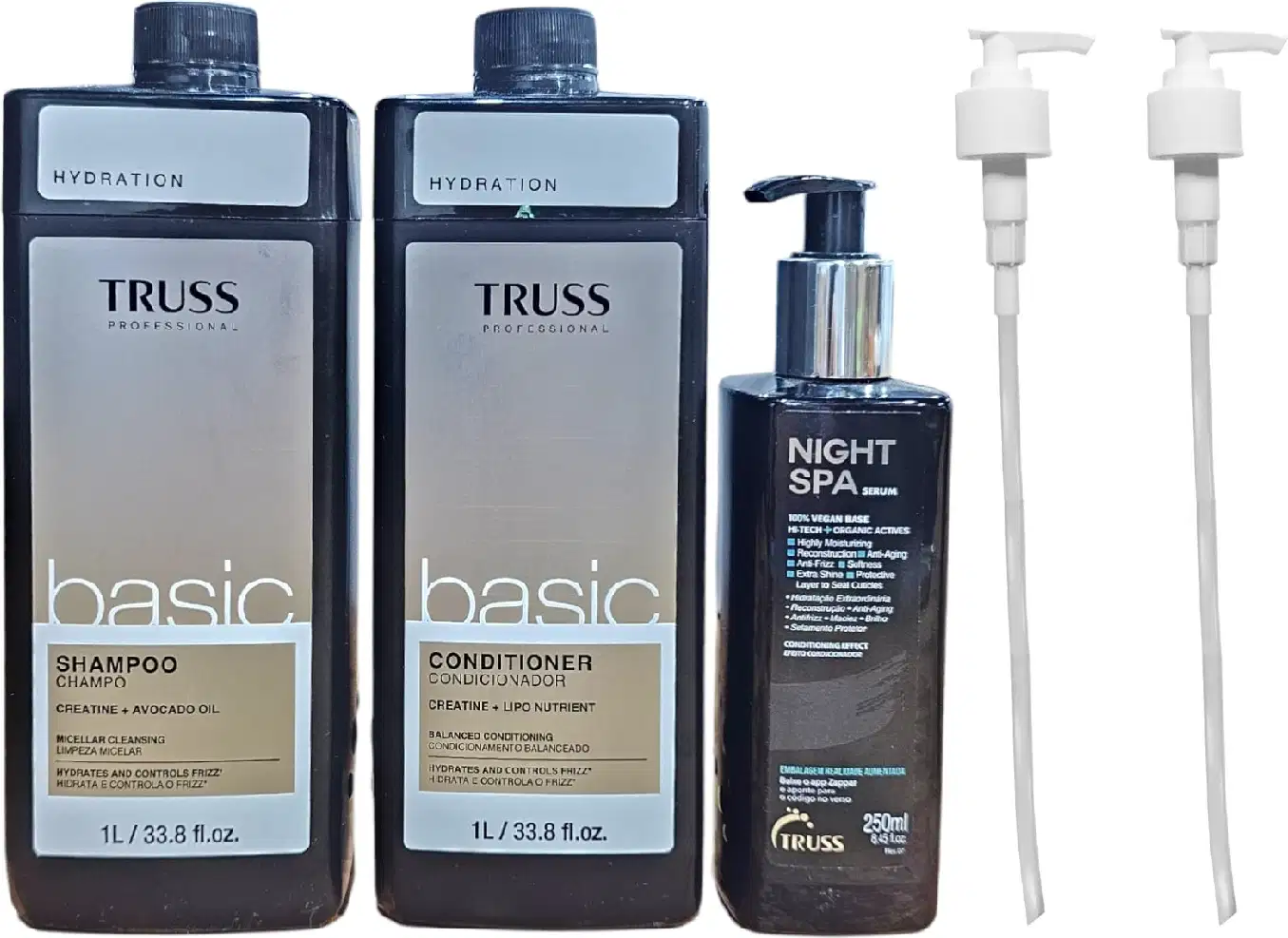 Kit TRUSS Basic + Night SPA + Pump, 5 produtos.