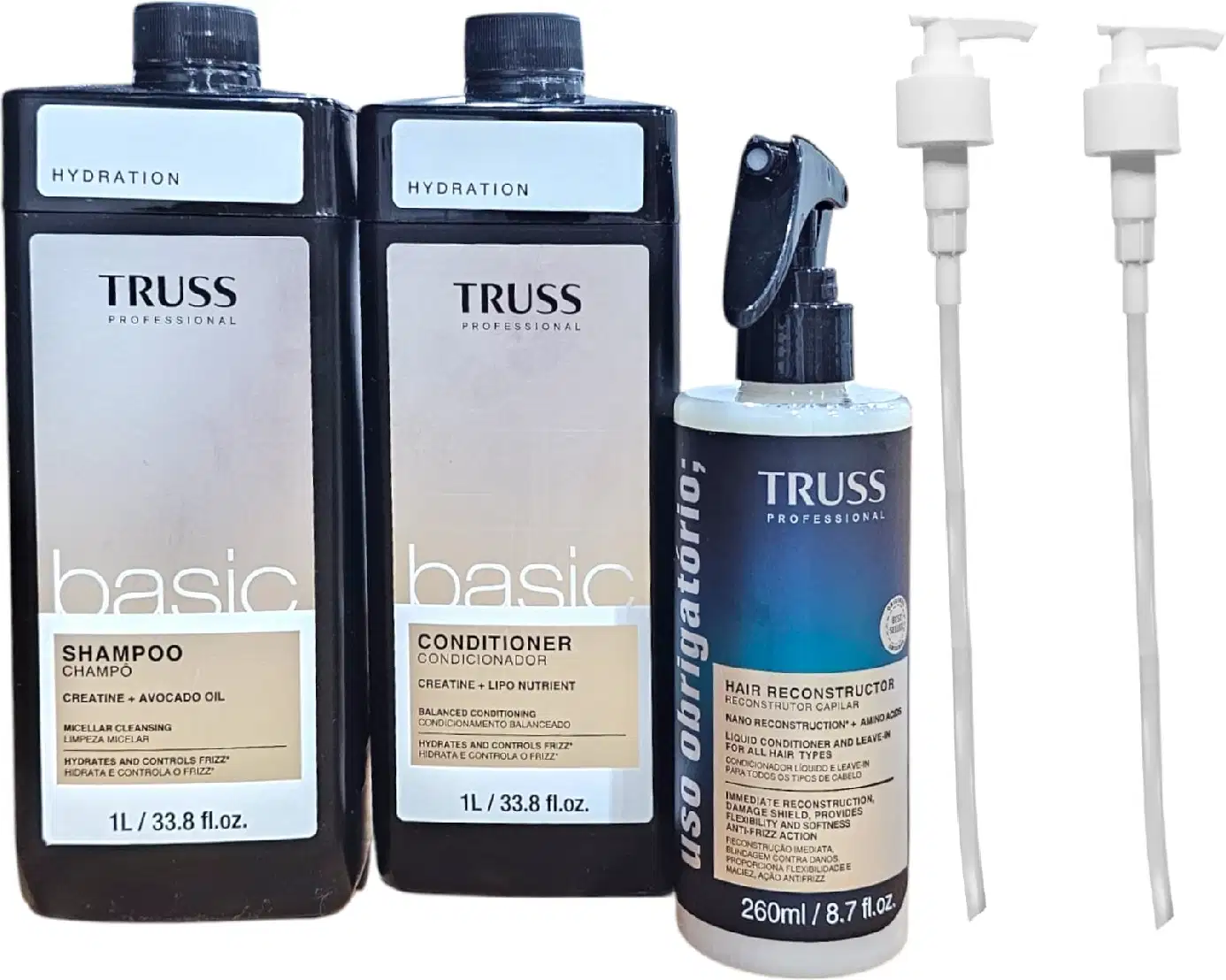 Kit TRUSS Basic + Uso Obrigatório + Pump, 5 produtos.