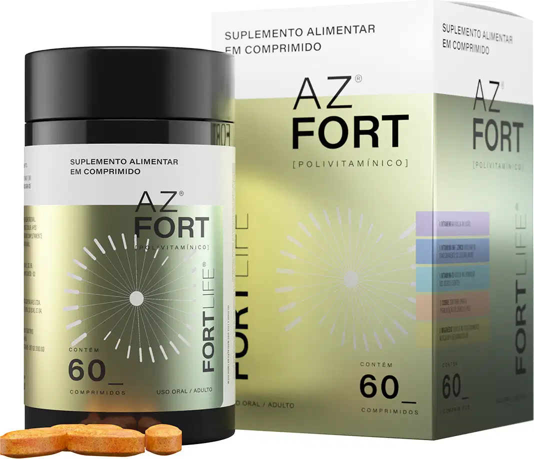 Suplemento Alimentar FortLife Pharma AZ Fort, 60 comprimidos.