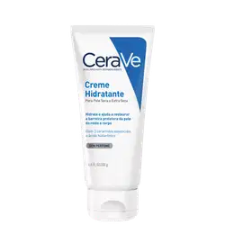 A imagem mostra o Creme Hidratante CeraVe Pele Seca a Extra Seca.