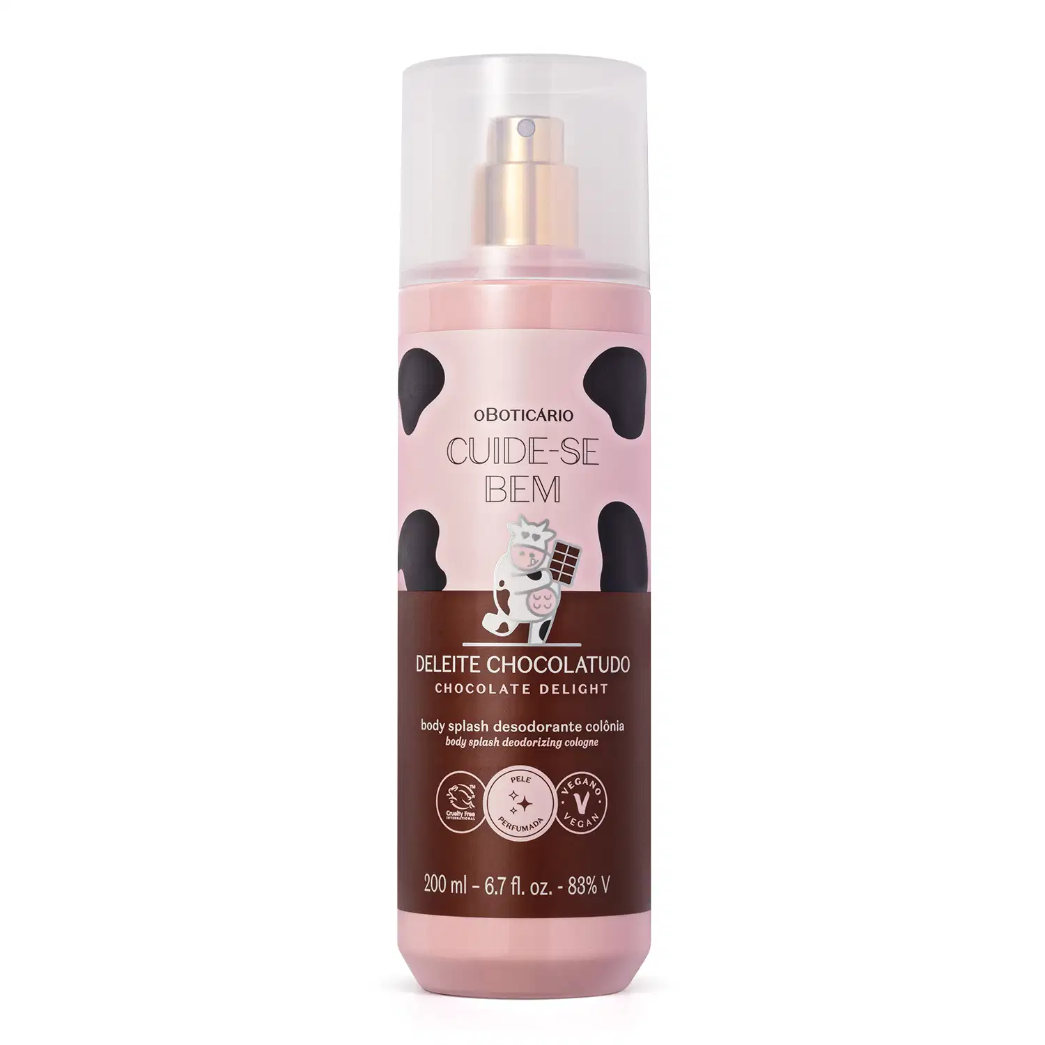 Body Splash Desodorante Colônia Cuide - se Bem Deleite Chocolatudo 200ml