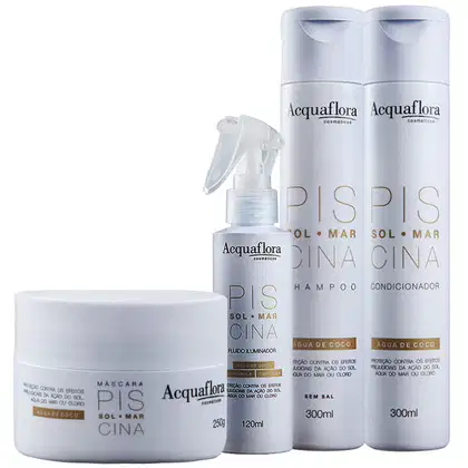 Imagem do produto Kit Acquaflora Sol Mar Piscina Tratamento Iluminador (4 Produtos)