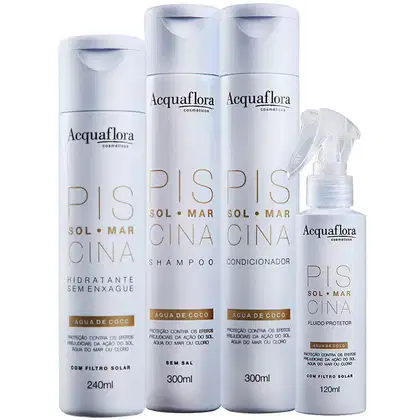 Imagem do produto Kit Acquaflora Sol Mar Piscina Protetor Hidratante (4 Produtos)