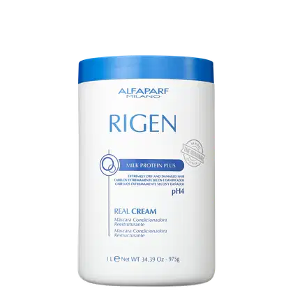 Imagem do produto Alfaparf Rigen Milk Protein Plus Real Cream - Máscara Capilar 1L